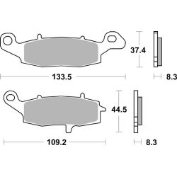 Pack Plaquettes de Frein avant Brembo Route Métal Fritté pour Kawasaki Vulcan 1700 Classic Tourer (09-16) – 07KA18 et 19 SA