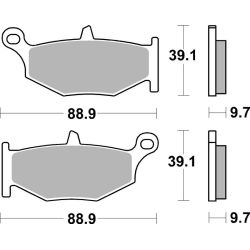 Plaquettes de Frein Arrière Brembo Métal Fritté pour Suzuki GSR 600 (06-10) - 07SU32SP