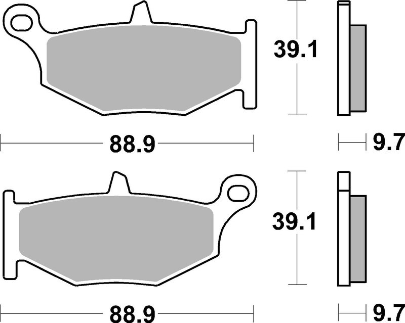 Plaquettes de Frein Arrière Brembo Métal Fritté pour Suzuki GSR 600 (06-10) - 07SU32SP