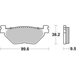 Plaquettes de Frein Arrière Brembo Métal Fritté pour Yamaha XV 1700 Roadstar Warrior (02-09) - 07YA39SP