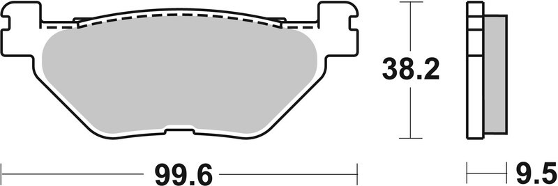 Plaquettes de Frein Arrière Brembo Métal Fritté pour Yamaha XV 1700 Roadstar Warrior (02-09) - 07YA39SP