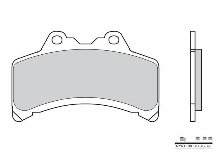 Plaquette de frein Avant Brembo 07YA3108 pour GTS 1000 (93-98) - Organique Route