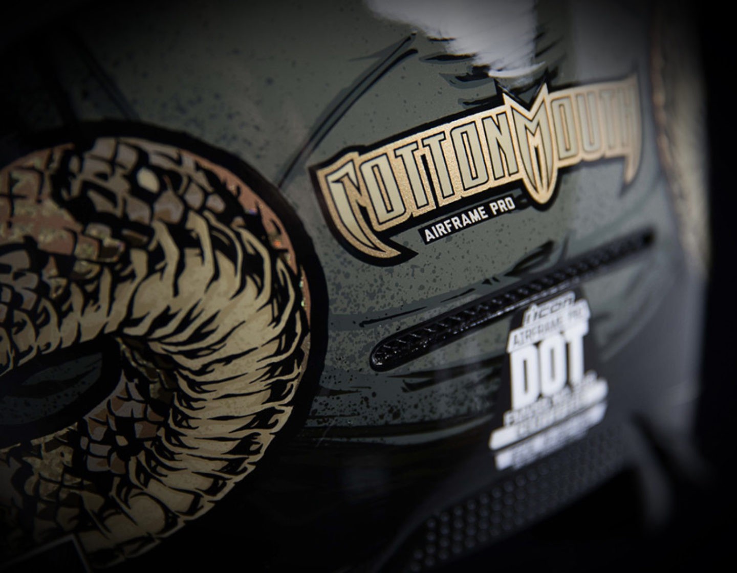 Casque Moto ICON Alliance GT SHAGUAR Noir - Or