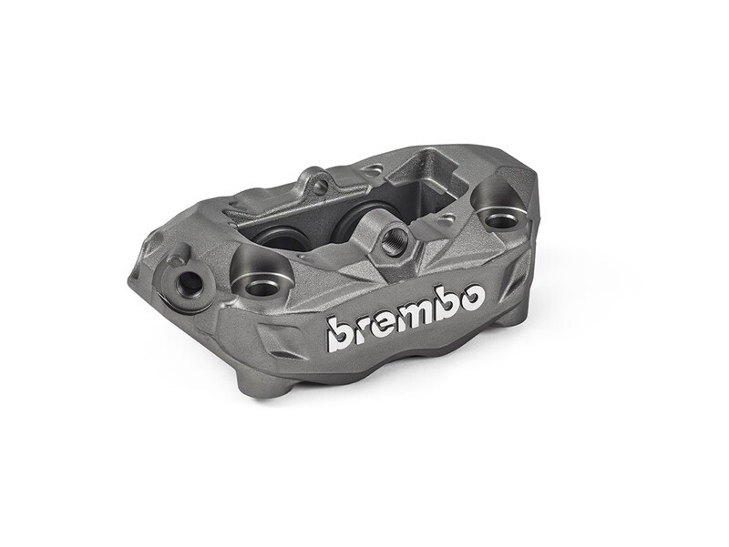 Etrier de frein avant gauche BREMBO M4 titane Ø32mm pour Triumph Street Twin 900 (2020) - 920.B690.39