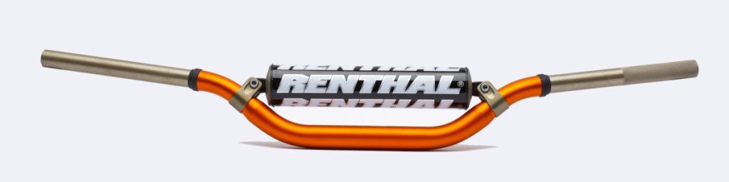 Guidon Moto Orange RENTHAL TwinWall Moyen Diamètres 28.6 mm Replica KTM Racing
