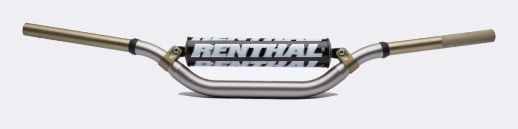Guidon Moto Titane RENTHAL TwinWall Moyen Ø 28.6mm Replica KTM Racing