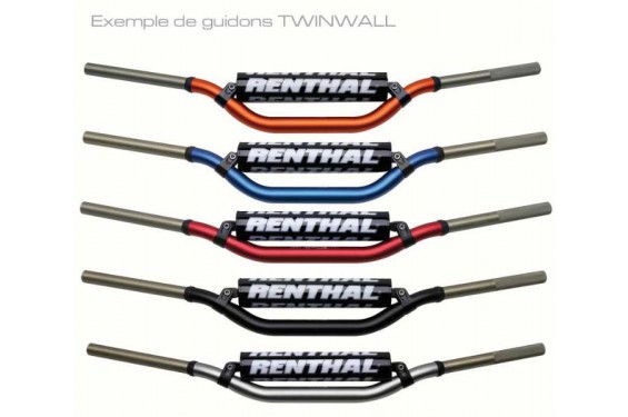Guidon Moto Titane RENTHAL TwinWall Haut Ø 28.6mm
