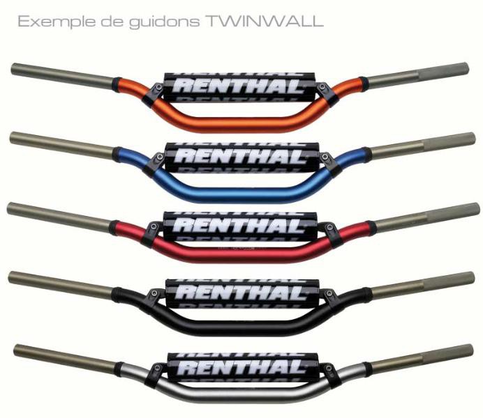 Guidon Moto Titane RENTHAL TwinWall Haut Ø 28.6mm