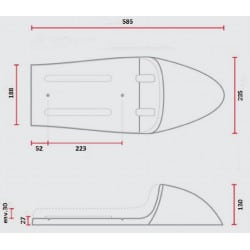 Selle Moto Speed marron Dosseret Brut