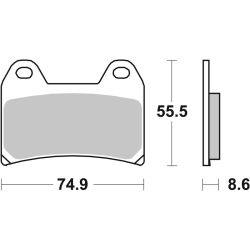 Pack Plaquettes de Frein avant Brembo Route Métal Fritté pour Moto Guzzi MGX-21 Flying Fortress (17-20) - 07BB19.SA