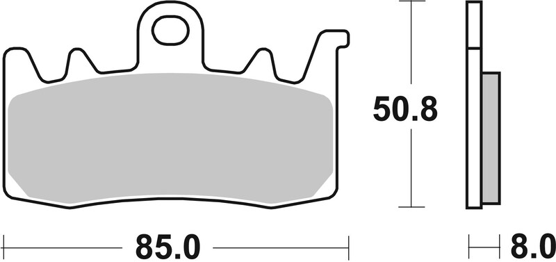 Pack Plaquettes de Frein avant Brembo Route Métal Fritté pour Aprilia Caponord 1200 (13-16) - 07BB38.SA