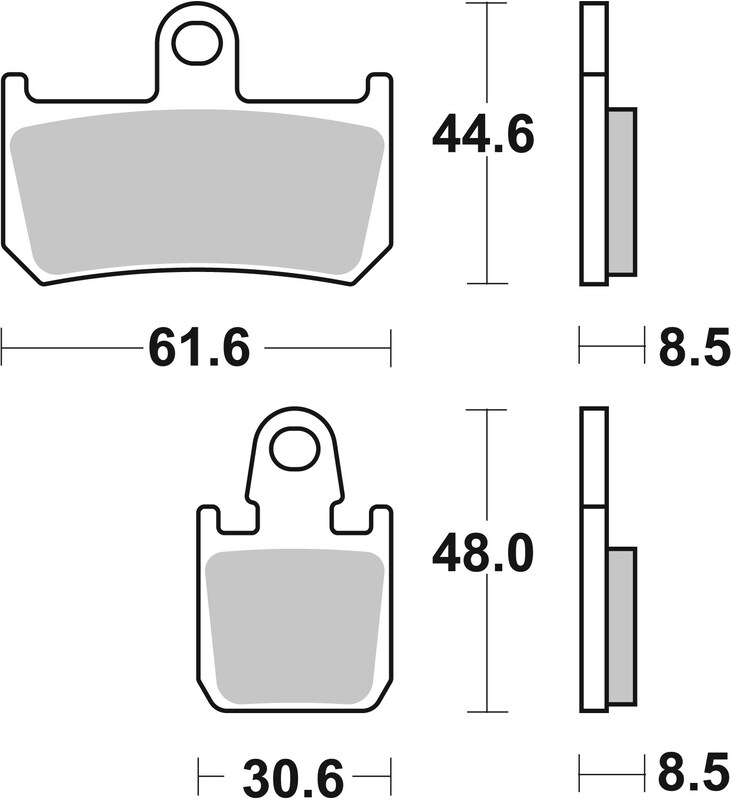 Pack Plaquettes de Frein avant Brembo Route Métal Fritté pour Yamaha MT-01 (07-09) - 07YA46.SA