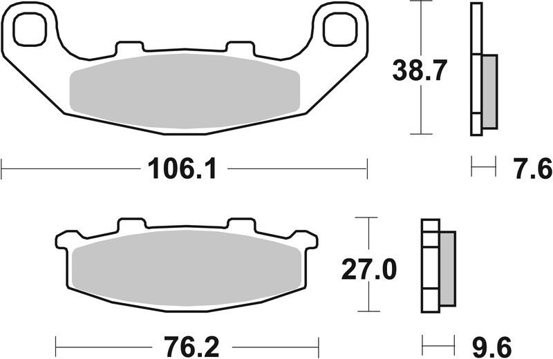Pack Plaquettes de Frein avant Brembo Route Métal Fritté pour Kawasaki GPZ 500 S (94-03) - 07KA11.SA