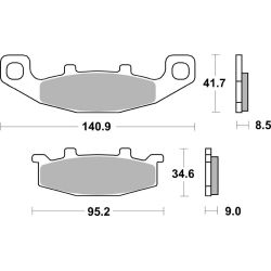 Pack Plaquettes de Frein avant Brembo Route Métal Fritté pour Kawasaki GPX 600 R (88-97) - 07KA09.SA