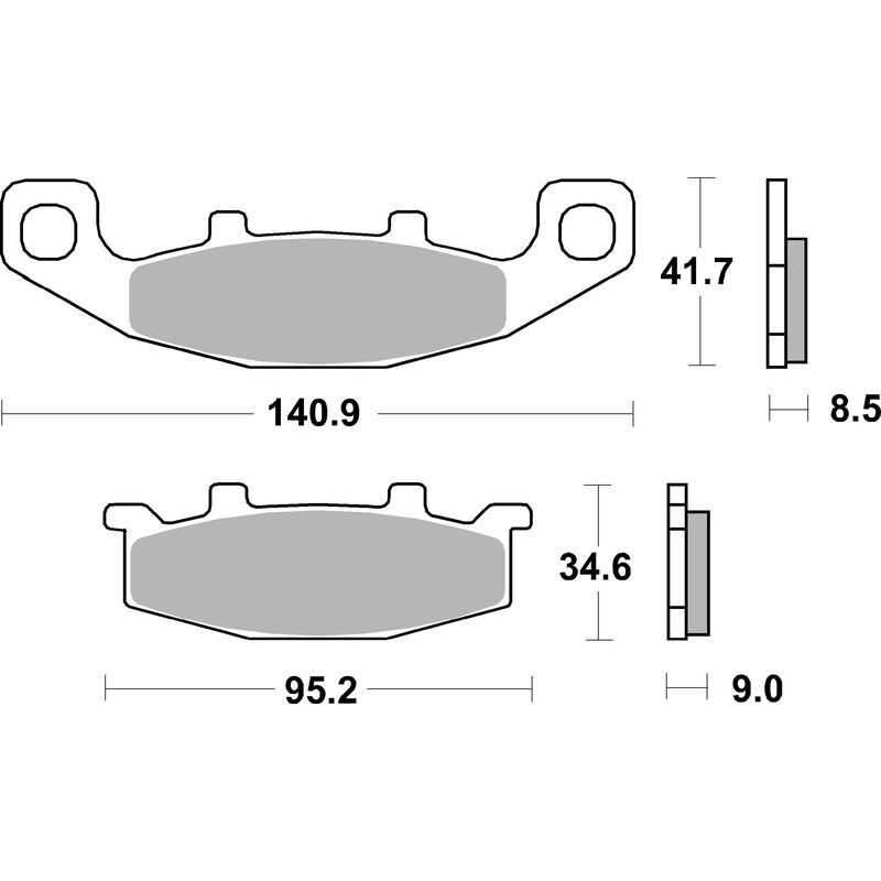 Pack Plaquettes de Frein avant Brembo Route Métal Fritté pour Kawasaki GTR 1000 (94-03) - 07KA09.SA Pack Plaquettes de Frein avant Brembo Route Métal Fritté pour Kawasaki GTR 1000 (94-03) - 07KA09.SA