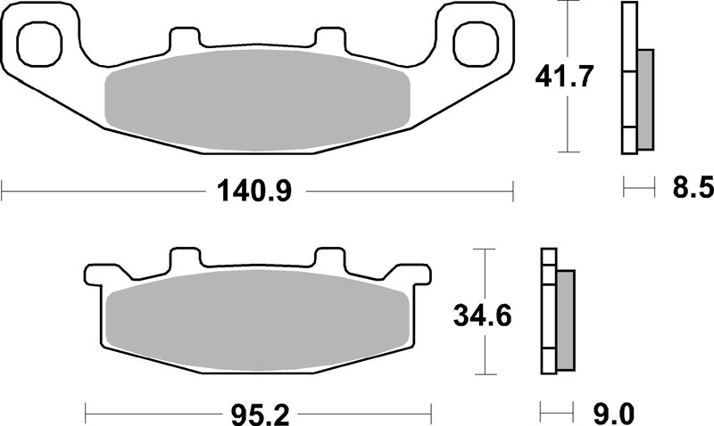 Pack Plaquettes de Frein avant Brembo Route Métal Fritté pour Kawasaki GTR 1000 (94-03) - 07KA09.SA