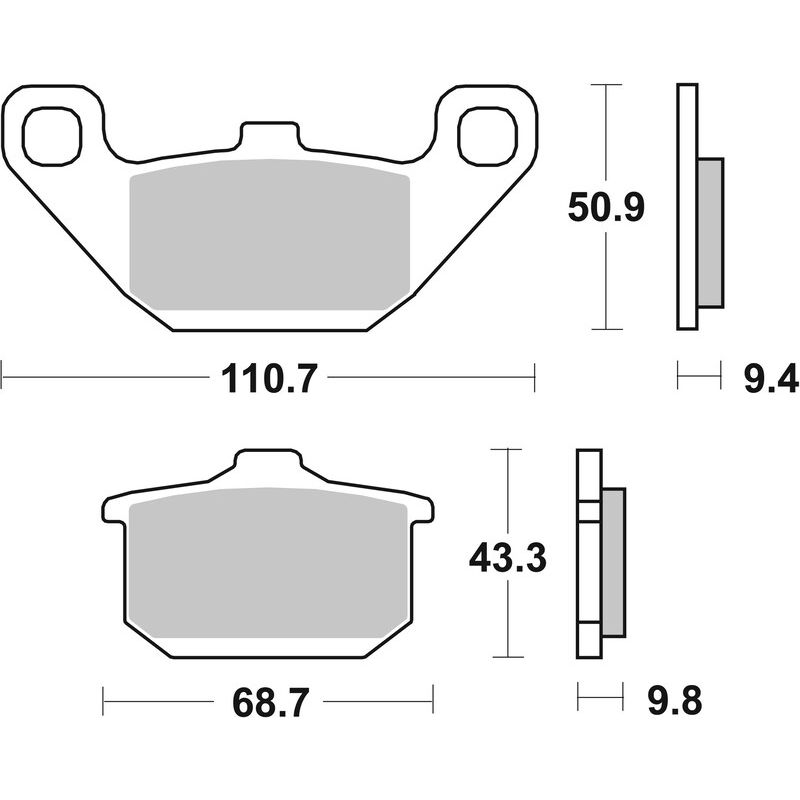 Pack Plaquettes de Frein avant Brembo Route Métal Fritté pour Kawasaki GTR 1000 (86-93) - 07KA08.SA Pack Plaquettes de Frein avant Brembo Route Métal Fritté pour Kawasaki GTR 1000 (86-93) - 07KA08.SA