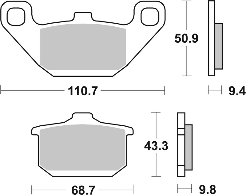 Pack Plaquettes de Frein avant Brembo Route Métal Fritté pour Kawasaki GTR 1000 (86-93) - 07KA08.SA