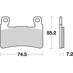 Pack Plaquettes de Frein avant Brembo Route Métal Fritté pour Honda CB 1100 EX (14-19) - 07HO45.SA