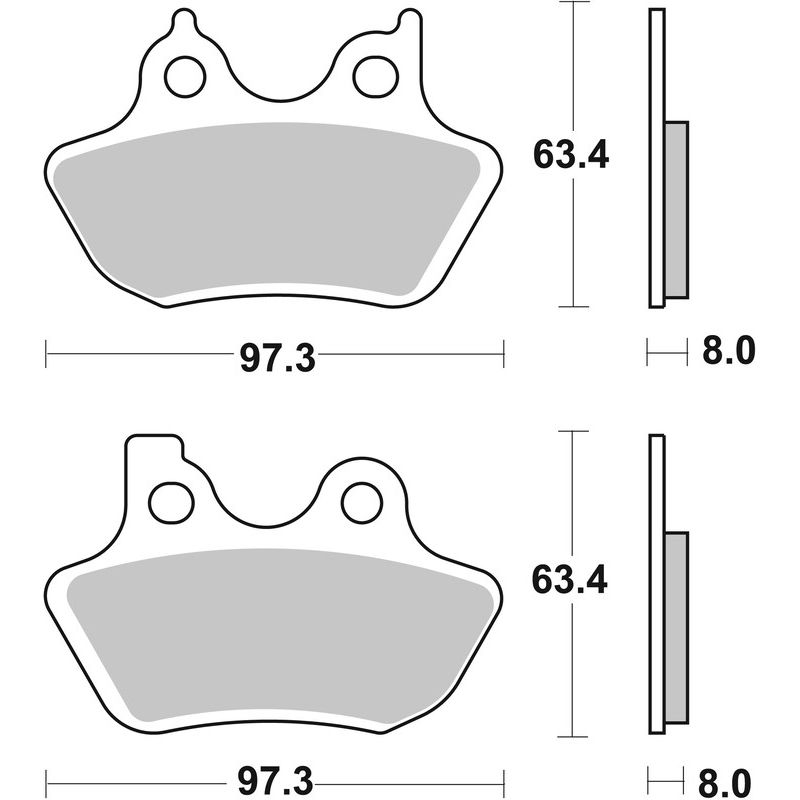 Pack Plaquettes de Frein avant Brembo Route Métal Fritté pour HD FLHTC Electra Glide Classic (07-10) - 07HD16.SA Pack Plaquettes de Frein avant Brembo Route Métal Fritté pour HD FLHTC Electra Glide Classic (07-10) - 07HD16.SA