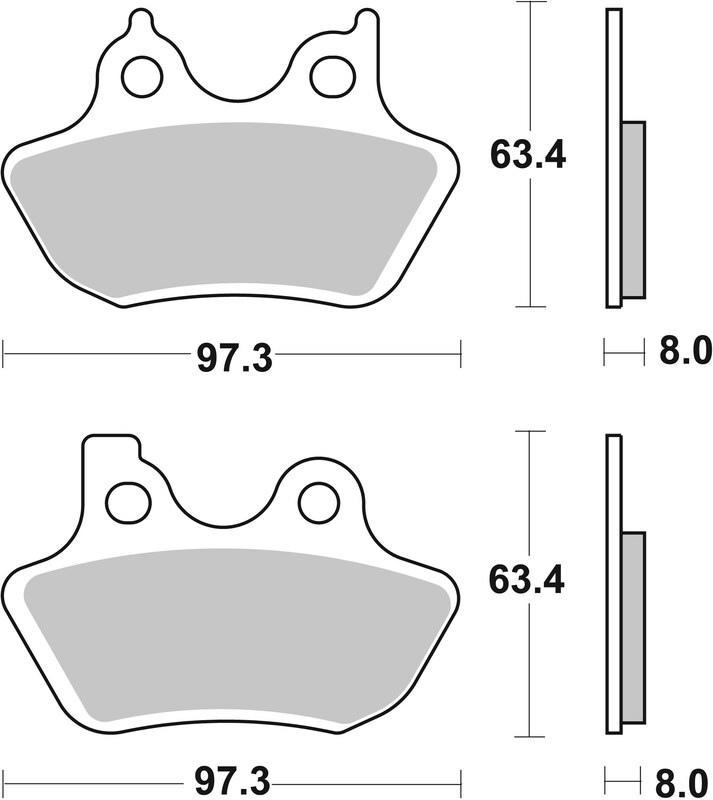 Pack Plaquettes de Frein avant Brembo Route Métal Fritté pour HD FLHTC Electra Glide Classic (07-10) - 07HD16.SA