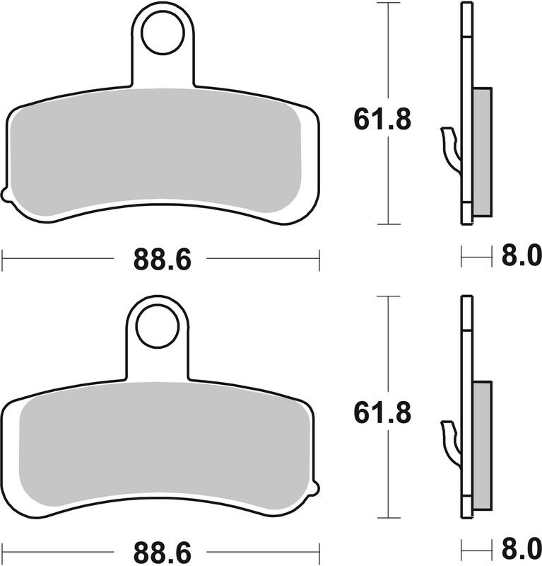 Pack Plaquettes de Frein avant Brembo Route Métal Fritté pour HD FLHRC 1690 Road King Classic (11-16) - 07HD15.SA