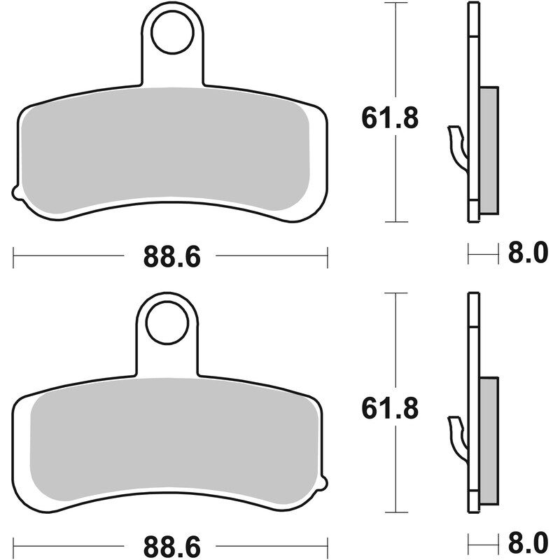 Pack Plaquettes de Frein avant Brembo Route Métal Fritté pour HD FXDF 1584 Dyna FAT BOB (08-11) - 07HD15.SA Pack Plaquettes de Frein avant Brembo Route Métal Fritté pour HD FXDF 1584 Dyna FAT BOB (08-11) - 07HD15.SA