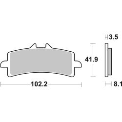 Pack Plaquettes de Frein avant Brembo Route Métal Fritté pour Ducati 1098 Streetfighter S (09-14) - 07BB37.SA