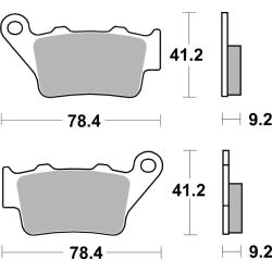 Plaquettes de Frein Arrière Brembo Métal Fritté pour Aprilia Tuareg 660 (21-25) - 07BB02SP