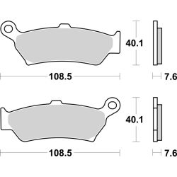 Plaquettes de Frein Arrière Brembo Métal Fritté pour BMW R 1300 GS Adventure (2025) - 07BB43SP