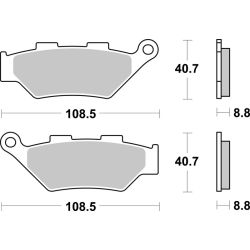 Plaquettes de Frein avant Brembo Route Métal Fritté pour Benelli Imperiale 400 (19-25) - 07KS07.SA