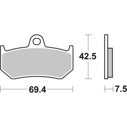 Plaquettes de Frein Arrière Brembo Métal Fritté pour MV Agusta Brutale 910 (06-08) - 07GR35SP