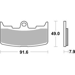 Plaquettes de Frein avant Brembo Route Métal Fritté pour Buell XB9S Lightning (02-10) - 07GR68.SA
