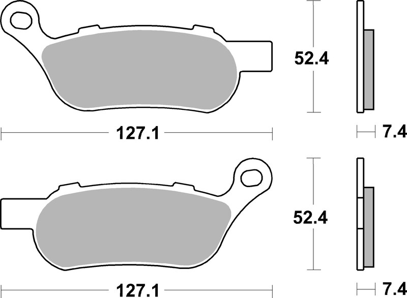 Plaquettes de Frein Arrière Brembo Métal Fritté pour Harley Davidson FLSTN 1584 Softail Deluxe (08-11) - 07HD07SP