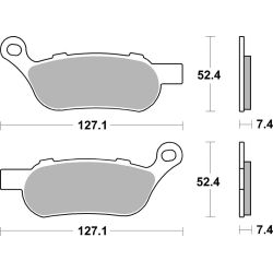 Plaquettes de Frein Arrière Brembo Métal Fritté pour Harley Davidson FLSTFB 1690 Softail Fat Boy Special (12-17) - 07HD07SP