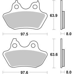 Plaquettes de Frein Arrière Brembo Métal Fritté pour Harley Davidson FLSTN 1584 Softail Deluxe (2007) - 07HD18SP