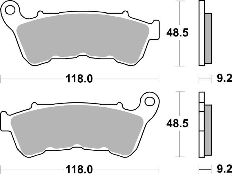 Plaquettes de Frein avant Brembo Route Métal Fritté pour HD XL 1200 C Custom (14-19) - 07HD22.SA