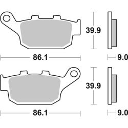 Plaquettes de Frein Arrière Brembo Métal Fritté pour Honda CB 1000 Hornet (24-25) - 07HO53SP