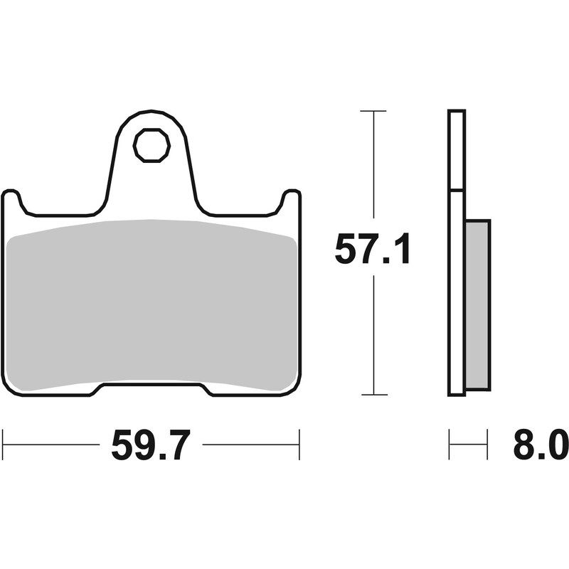 Plaquettes de Frein Arrière Brembo Métal Fritté pour Kawasaki ZZR 1400 (06-20) - 07KA21SP Plaquettes de Frein Arrière Brembo Métal Fritté pour Kawasaki ZZR 1400 (06-20) - 07KA21SP