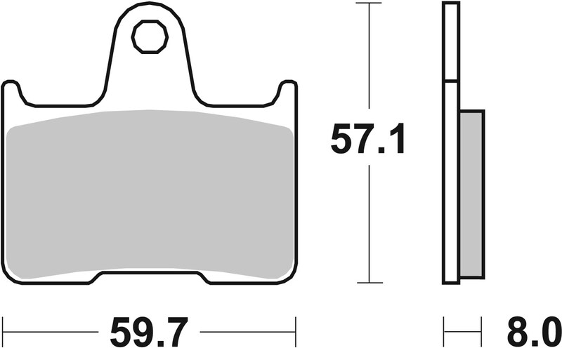 Plaquettes de Frein Arrière Brembo Métal Fritté pour Kawasaki ZZR 1400 (06-20) - 07KA21SP
