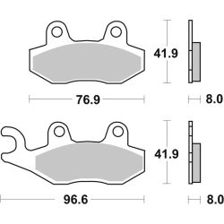 Plaquettes de Frein Arrière Brembo Métal Fritté pour Triumph Daytona 955 T595 (97-98) - 07SU12SP