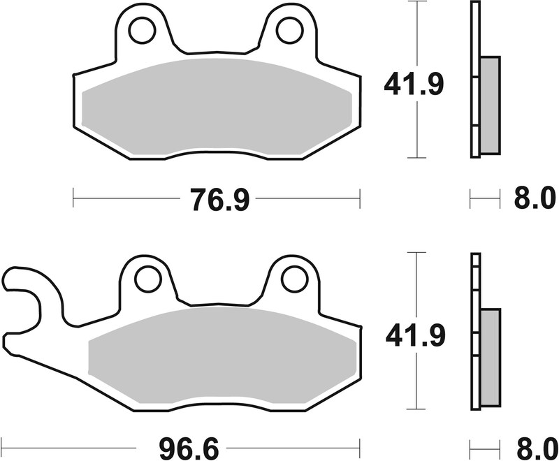 Plaquettes de Frein Arrière Brembo Métal Fritté pour Triumph Daytona 955 T595 (97-98) - 07SU12SP
