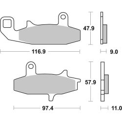 Plaquettes de Frein avant Brembo Route Métal Fritté pour Suzuki DR 650 R Dakar (90-94) - 07SU15.SA