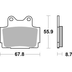 Plaquettes de Frein Arrière Brembo Métal Fritté pour Yamaha FZS 600 Fazer (98-03) - 07YA12SP