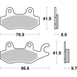 Plaquettes de Frein Arrière Brembo Métal Fritté pour Yamaha XTZ 750 Supertenere (89-95) - 07YA20SP
