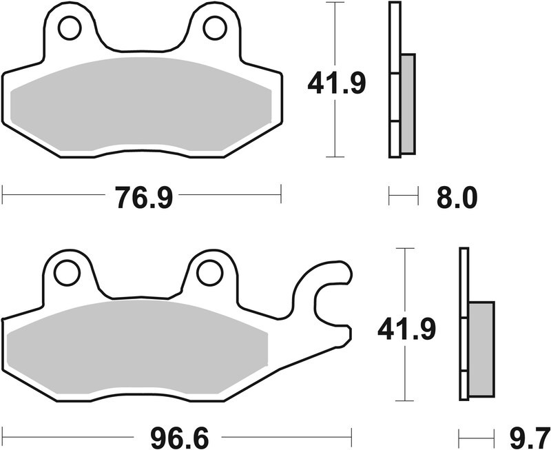 Plaquettes de Frein Arrière Brembo Métal Fritté pour Yamaha XTZ 750 Supertenere (89-95) - 07YA20SP