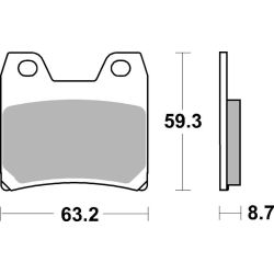 Plaquettes de Frein Arrière Brembo Métal Fritté pour Yamaha XJR 1300 (02-16) - 07YA40SP