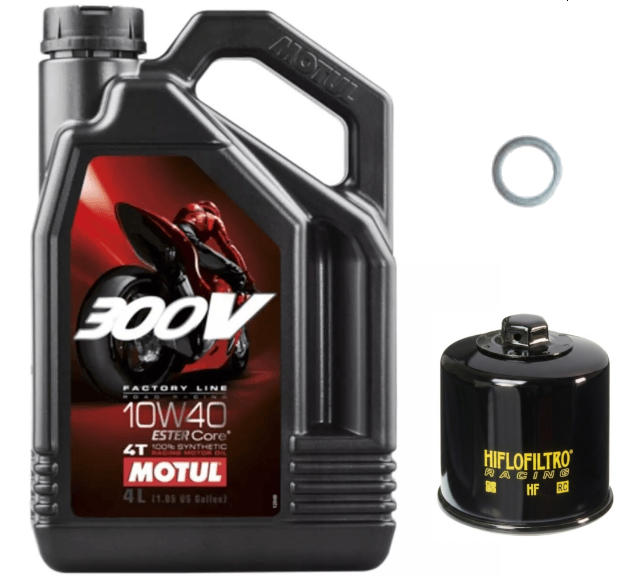 Pack Vidange Suzuki GSX-R 1000 (01-21) - Motul 300V 10w40 + HF138RC + Joint 14mm