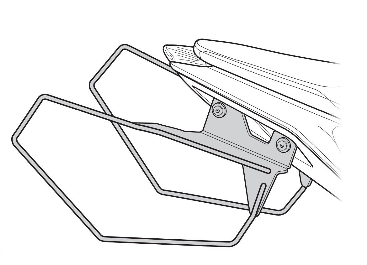 Support sacoches latérales Shad "Side Bag Holder" pour Duke 125, Duke 250, Duke 390 (17-21)