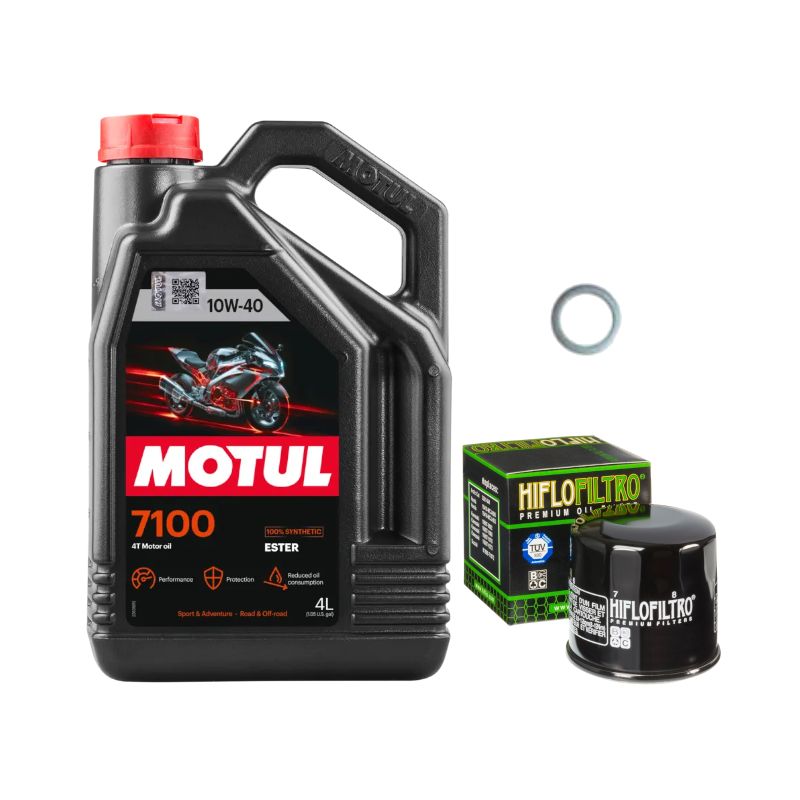 Pack Vidange Suzuki V-Strom 1050 XT (20-22) - Motul 7100 10w40 + HF138 + Joint 14mm Pack Vidange Suzuki V-Strom 1050 XT (20-22) - Motul 7100 10w40 + HF138 + Joint 14mm